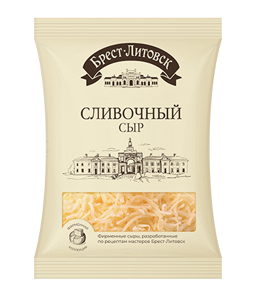 Сыр полутвердый "Брест-Литовск Сливочный" тертый