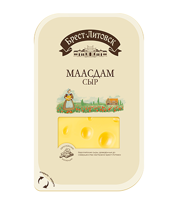 Сыр полутвердый "Брест-Литовск Маасдам" слайсер