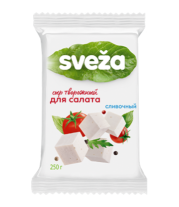Сыр творожный "Белый" для салата сливочный